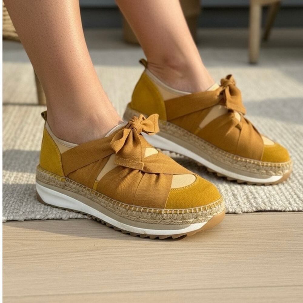 GAIMO VENUS Espadrille Sneakers in a mustard yellow size 38